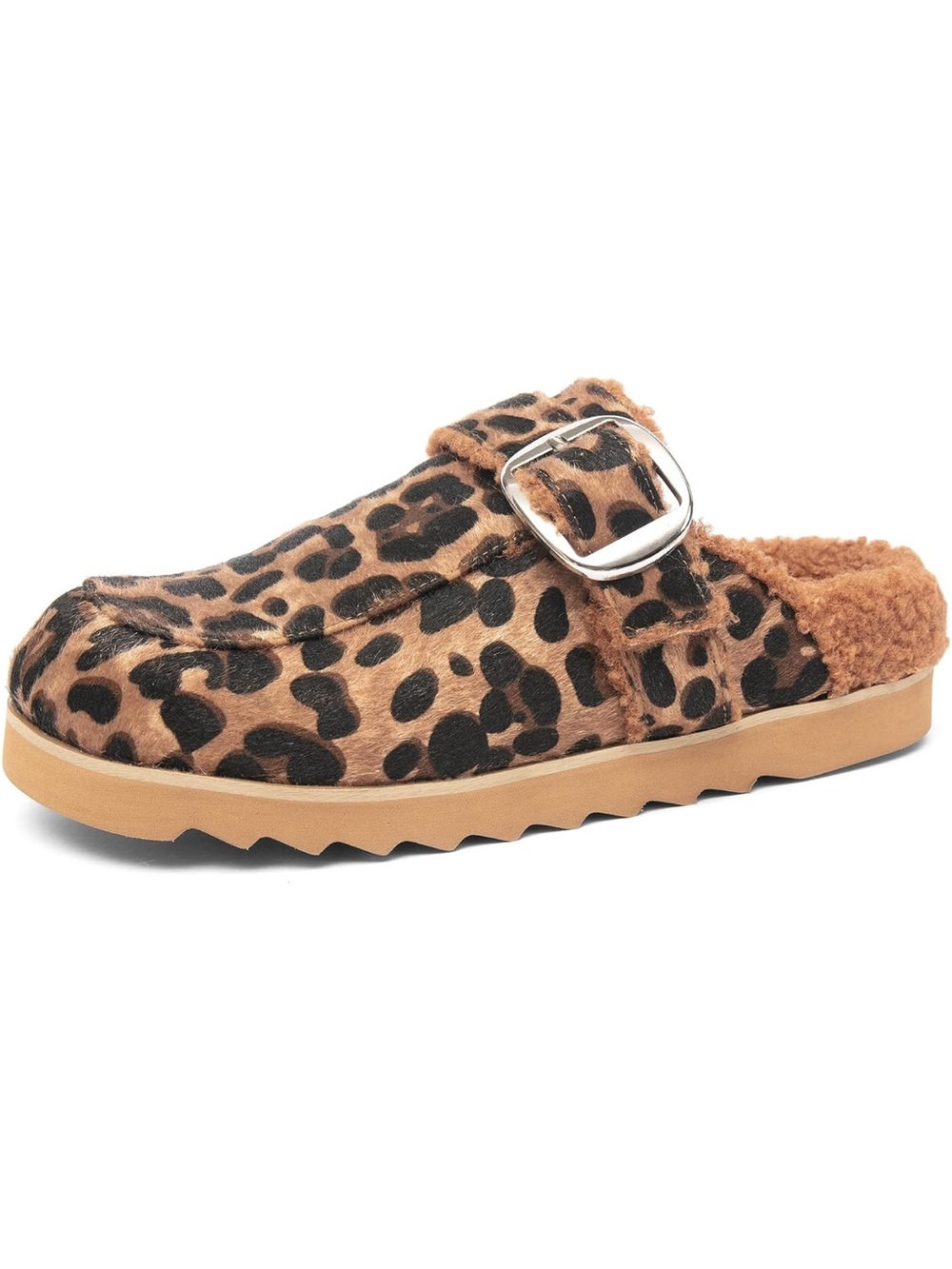 NewBella Leopard Prink Clogs  (faux fur)